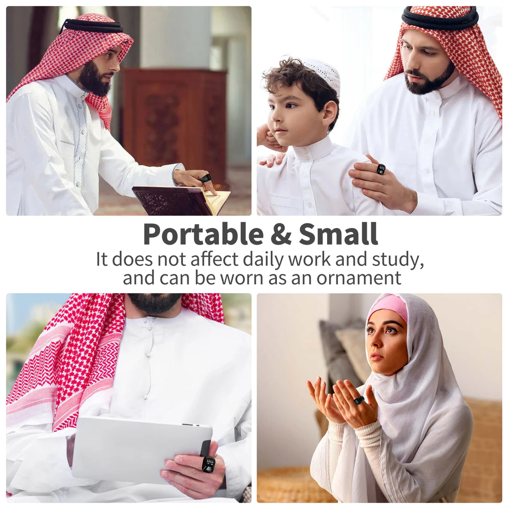 Muslim Gift Smart Electronic Counter Waterproof Tasbeeh Tasbih Zikr Ring Digital Tally Counter Interchangeable Rings