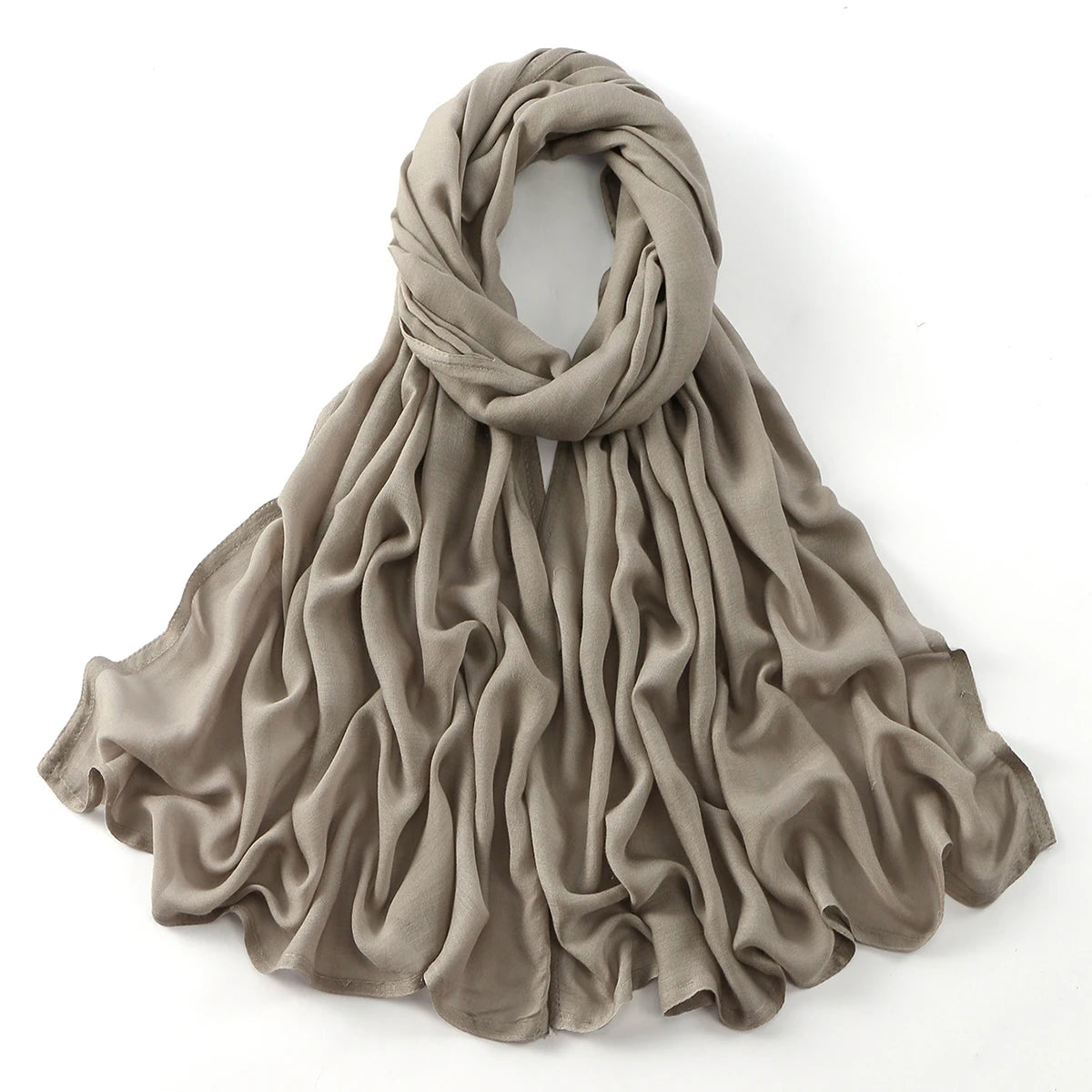 Cotton Rayon Modal Muslim Hijabs For Women Scarf Thin Plain Shawls Femme Musulman Soft Headscarf Islam Turban Headband 185*75CM