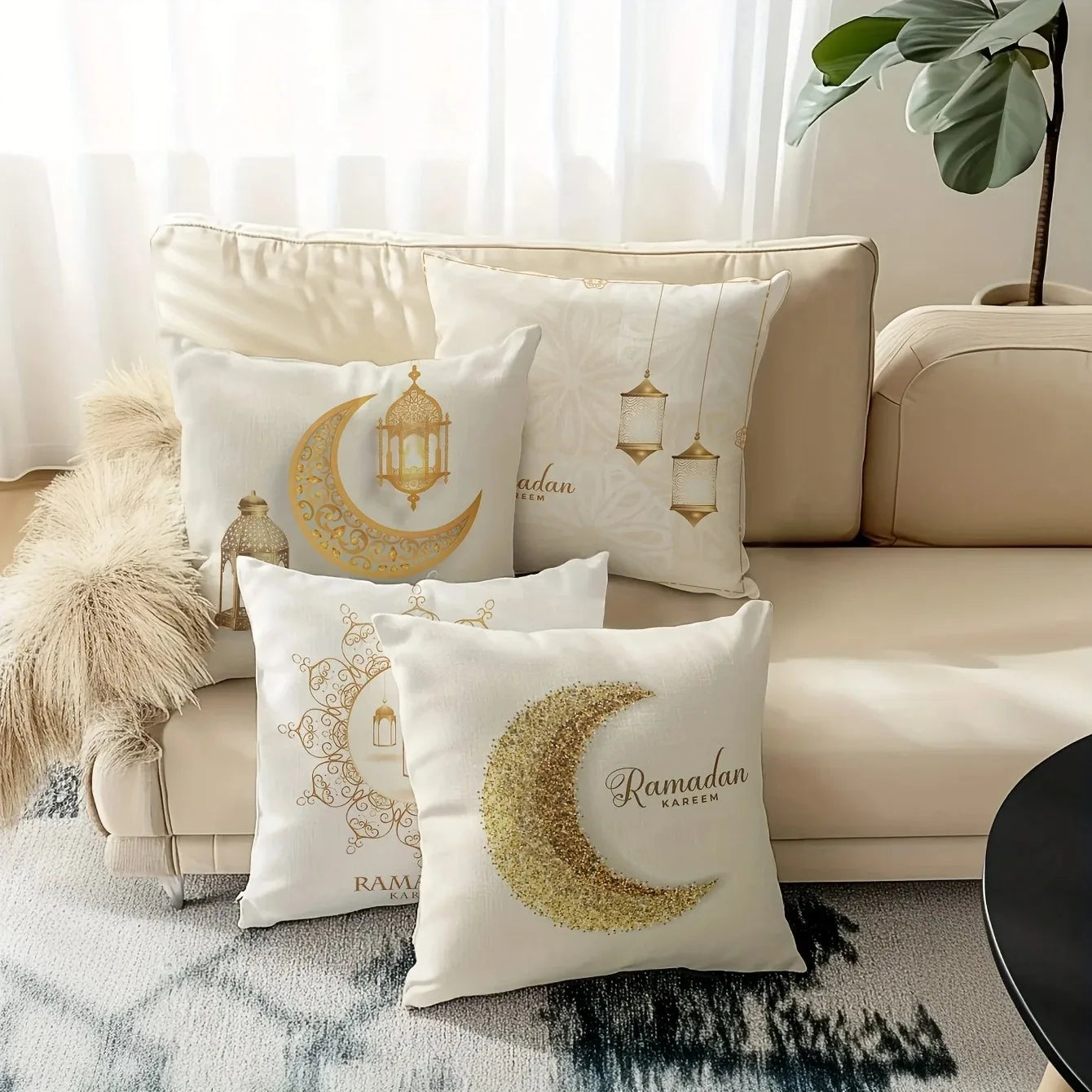 EID Mubarak Decor Cushion Cover Aid Ramadan Decorations 2024 Islamic Muslim Decor Ramadan Kareem EID Al Adha Ramada Pillowcase