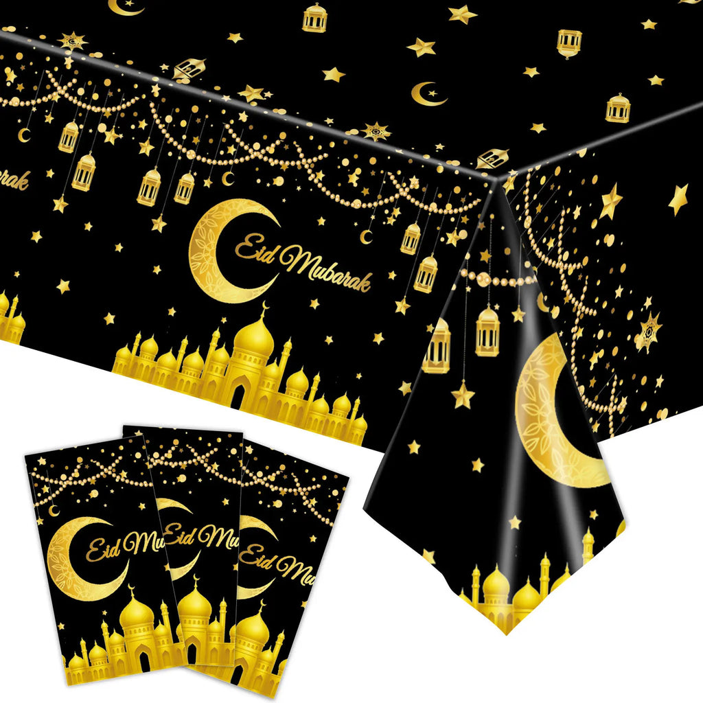 2026 Eid Mubarak Table Runner Ramadan Tablecloths Ramadan Kareem Decoration for Home Islamic Muslim Party Eid Al Adha Gifts