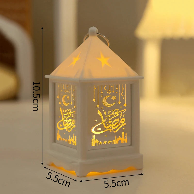 Electronic Ramadan Candle Lantern 2026 Muslim Ramadan Lantern Table Decorations Eid Mubarak Desk Accessories Ramadan Party Gifts