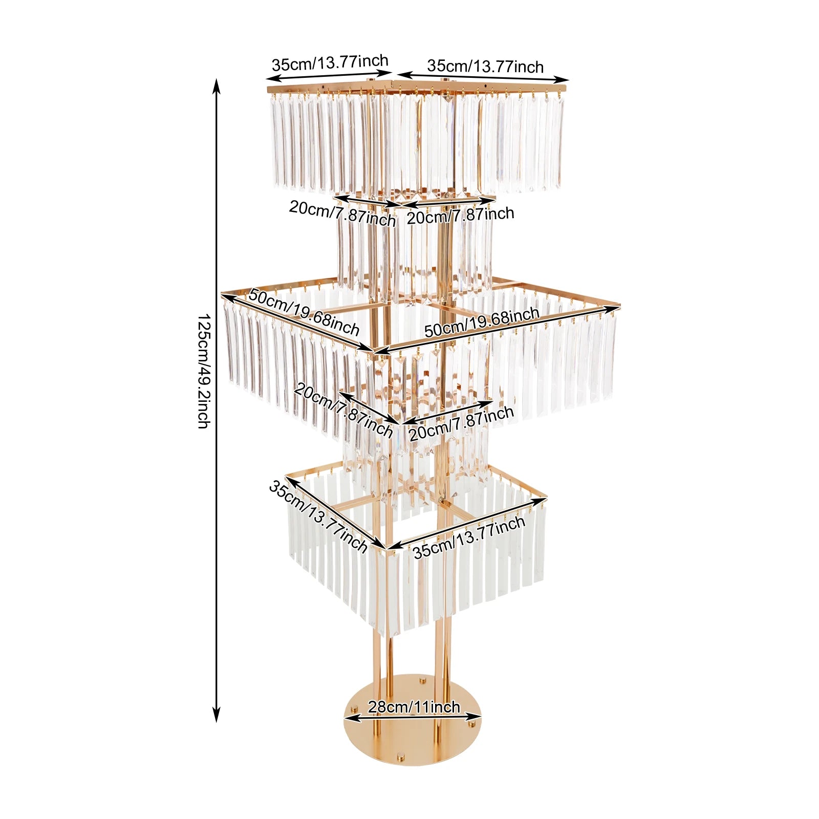 2pcs 5-Tier Flower Stand for Wedding Birthday Party Events Flower Vase Stand for Centerpieces Wedding Flower Stand Gold/silver
