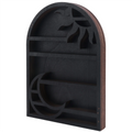 Wood Storage Shelf - Stylish and Practical Wall Shelf, Crescent Sun and Moon Crystal Shelf GSY