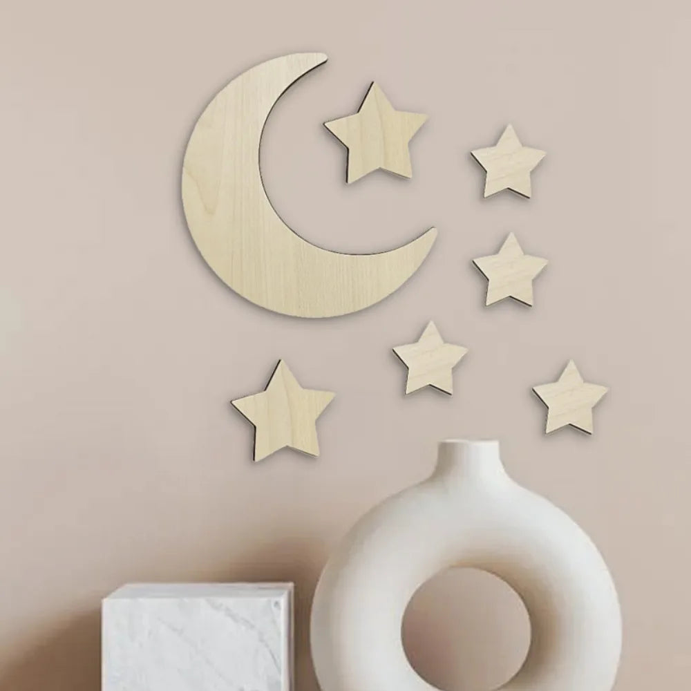Nordic style children's room wall decoration moon stars wall hanging wall wall wall decoration scene decorate the bedroom room