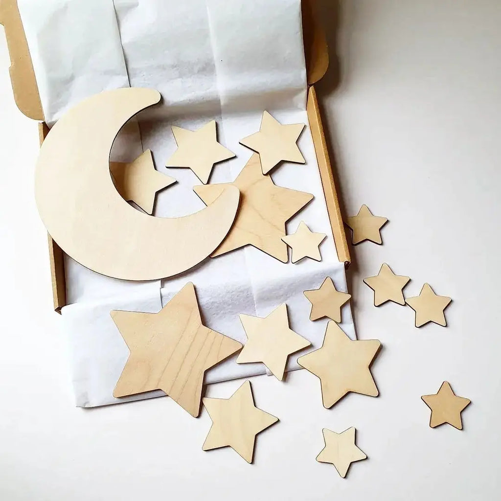 Nordic style children's room wall decoration moon stars wall hanging wall wall wall decoration scene decorate the bedroom room