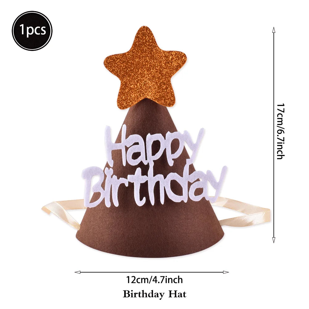 Caramel/Chocolate/Cream Number Balloon Star Heart Foil Helium Ball Kids Adult Girl Birthday Wedding Anniversary Party Decoration
