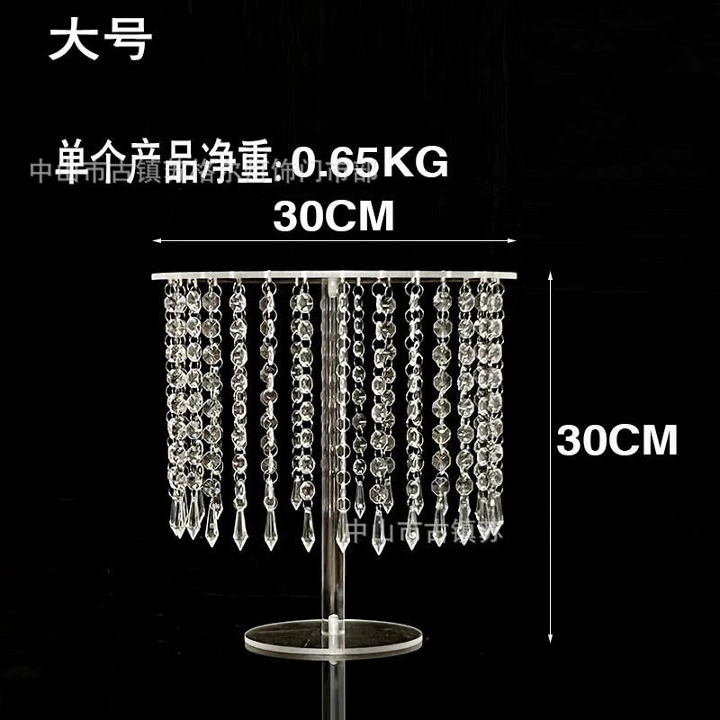 Wedding dessert table cake stand combination set European style crystal acrylic pastry tray decoration ornaments