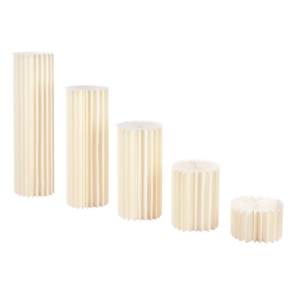5Pcs Foldable Cardboard Flower Stands Wedding Centerpieces Display Dessert Table Column for Party Garden Decor 20+40+60+80+100cm