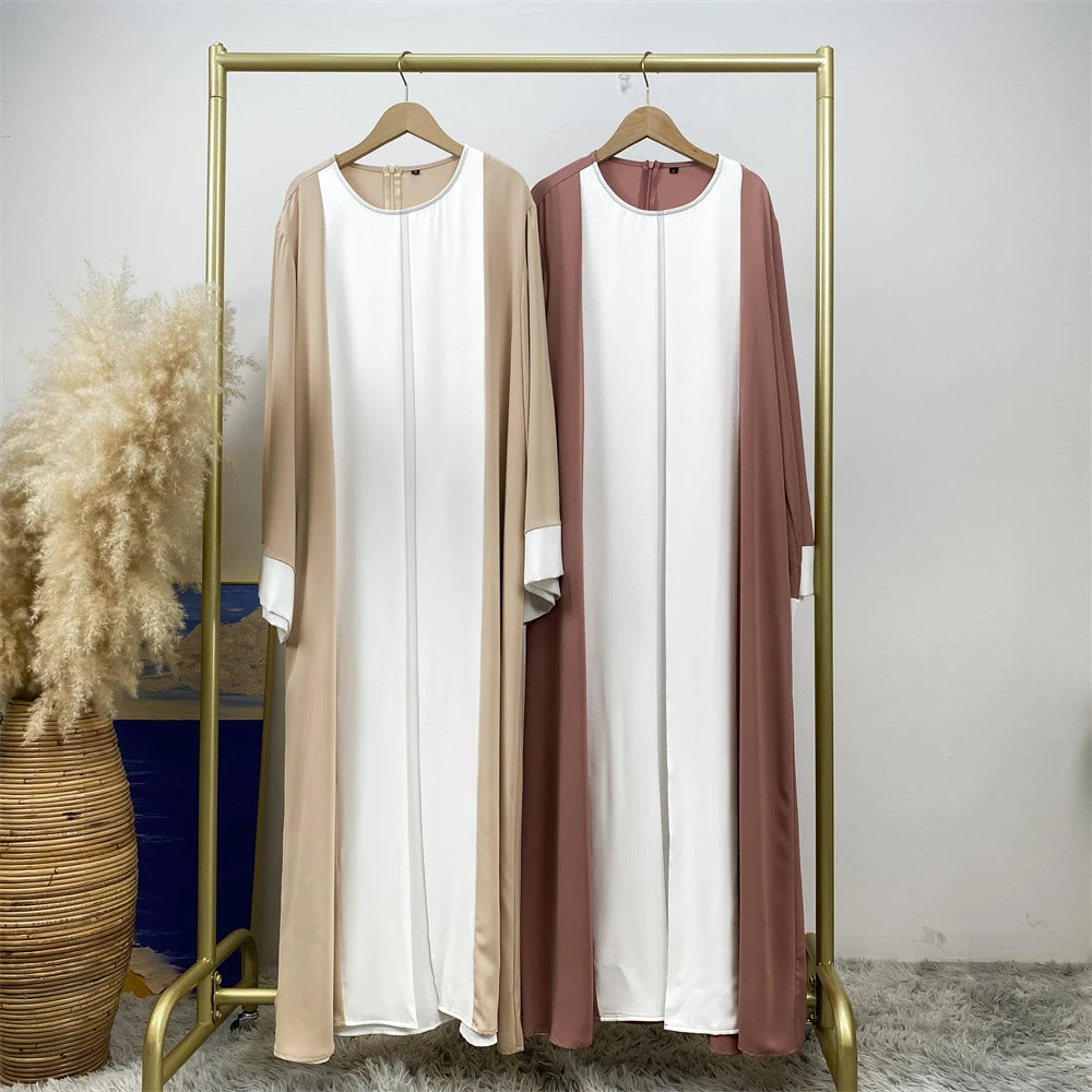 Ramadan Eid Luxury Splicing Two-Piece Style Abaya for Women – Dubai Kaftan Modest Islamic Dress Marocain Femme