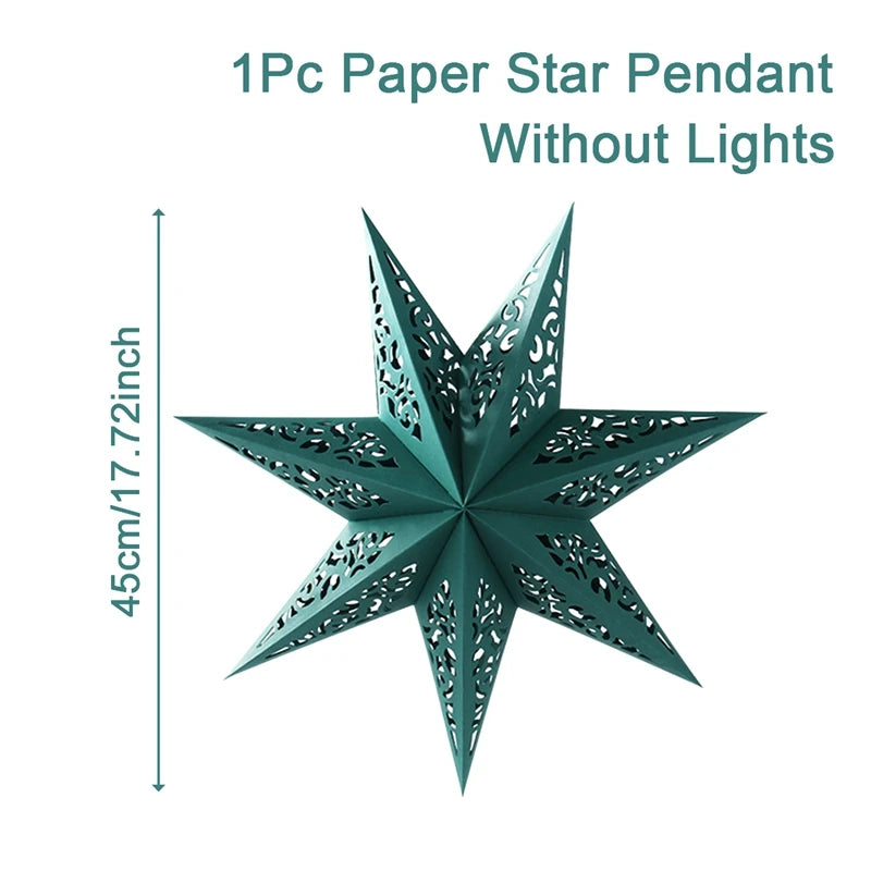 Eid Mubarak Hollow Out Star Hanging Pendant Christmas Ramadan Decor For Home Islam Muslim Party Mubarak Eid Al Adha Kareem