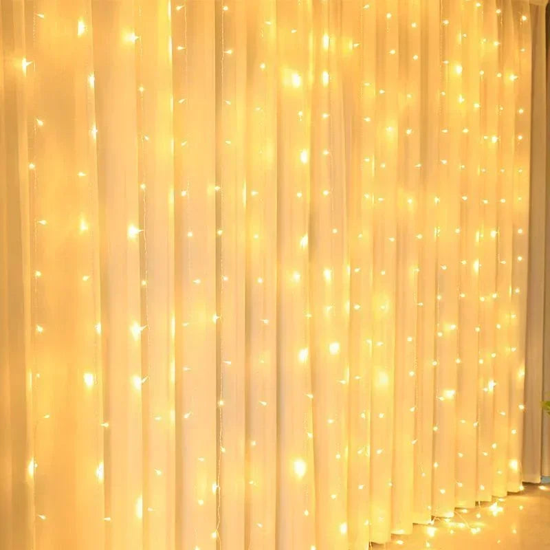 Curtain Lights LED 8 Modes Fairy Light Wedding Valentine's Day USB Plug Curtain Garland Ramadan EID Mubarak Decoration for Home