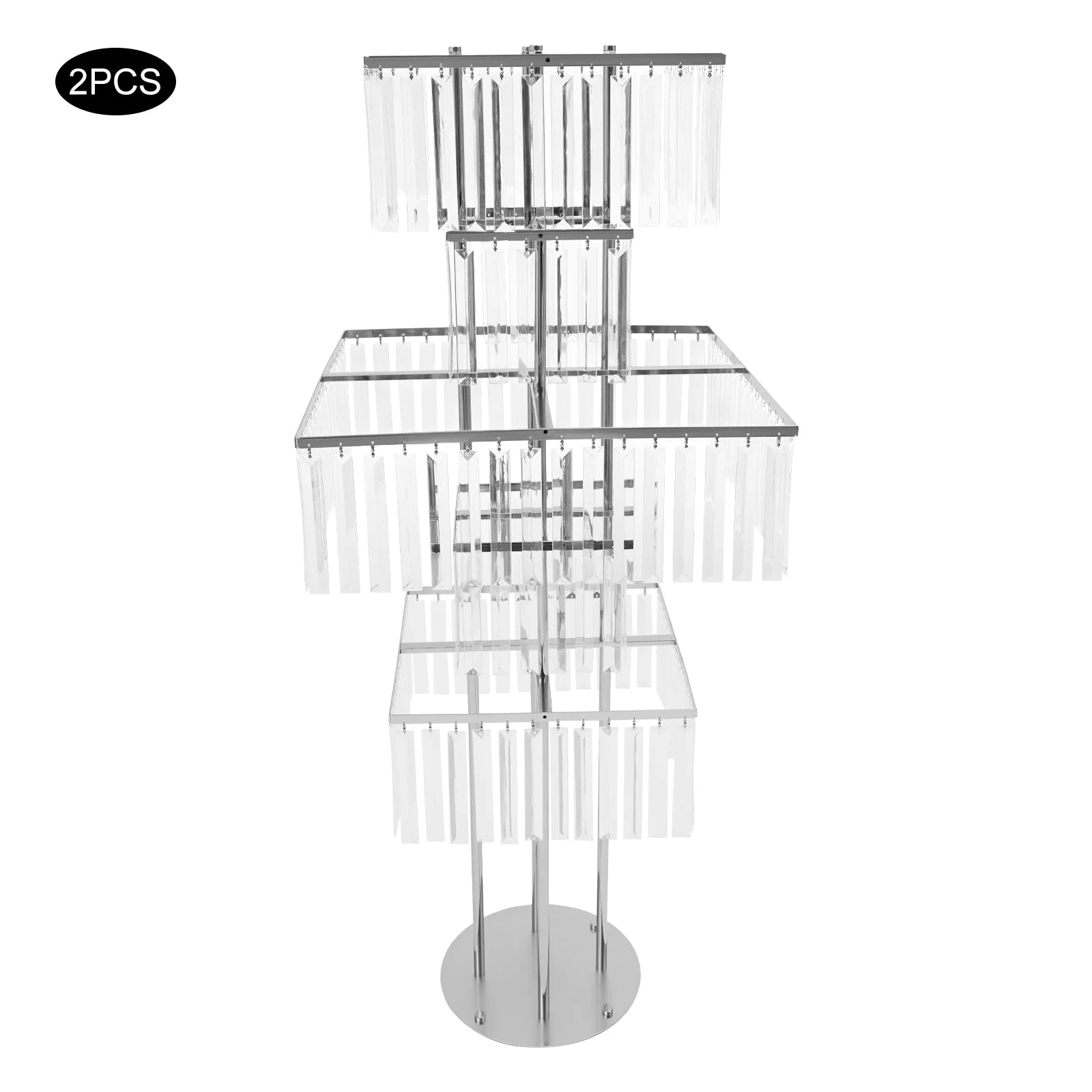 2pcs 5-Tier Flower Stand for Wedding Birthday Party Events Flower Vase Stand for Centerpieces Wedding Flower Stand Gold/silver