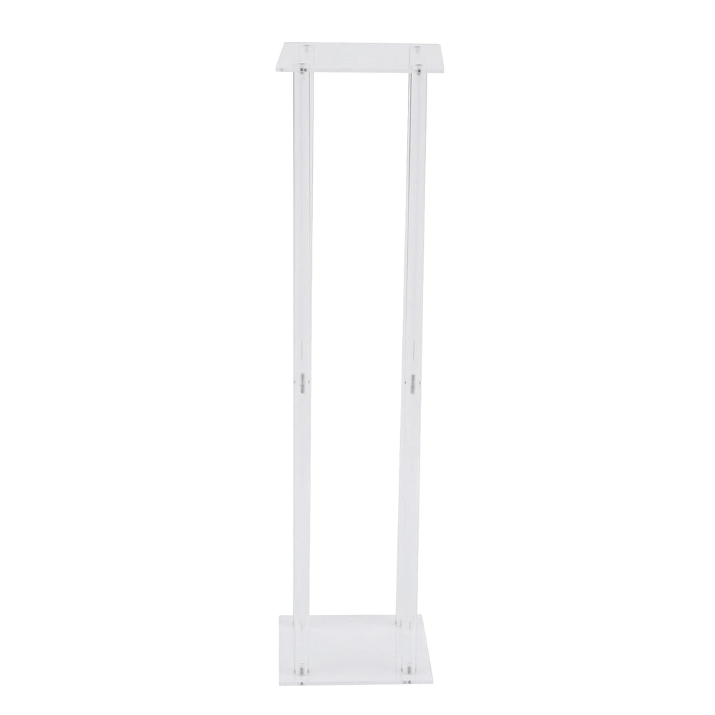10x Rectangle Acrylic Vases Wedding Centerpiece Flower Stand Pedestal Clear Column For Birthday Party Home Decor 31.5 Inch