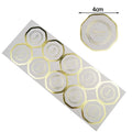 50pcs Gold Star Moon EID Mubarak Sealing Stickers Ramadan Mubarak Gift Lable Sticker Muslim Islamic Party Decor Packing Stickers