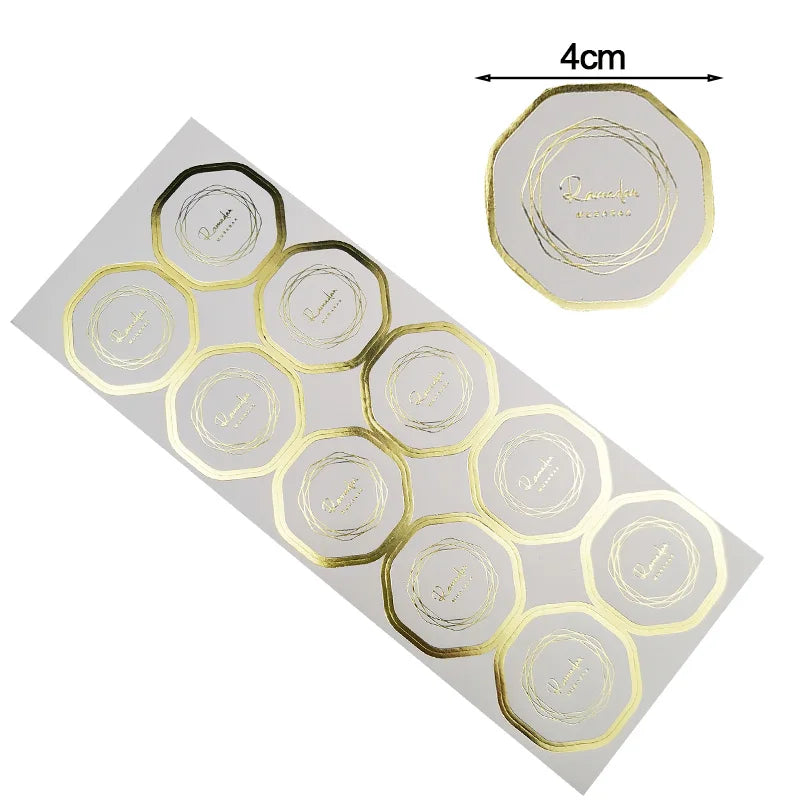 50pcs Gold Star Moon EID Mubarak Sealing Stickers Ramadan Mubarak Gift Lable Sticker Muslim Islamic Party Decor Packing Stickers