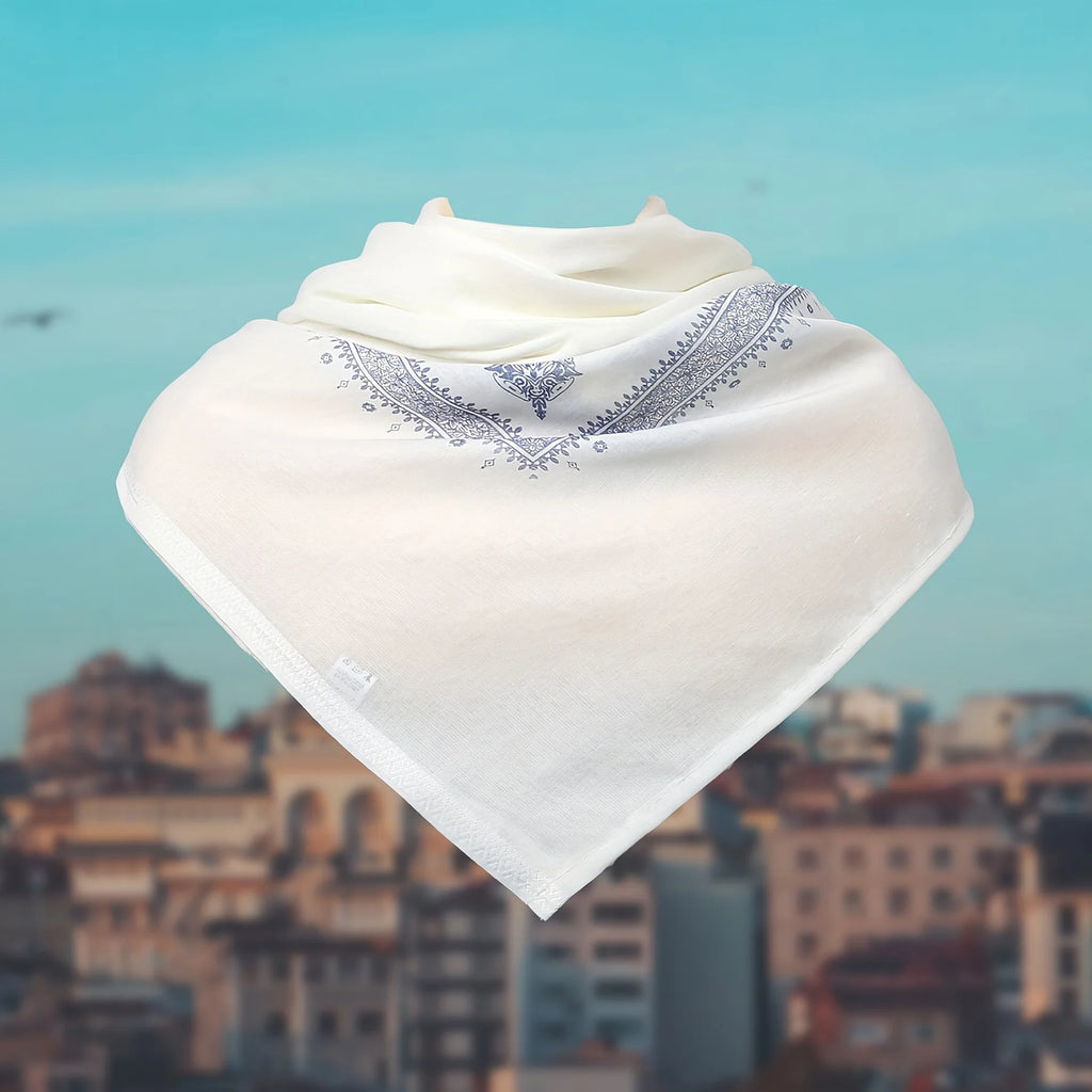 Arab Saudi Men's Shemagh Scarf Wrap, Cotton Keffiyeh Ghutra Headscarf for Middle East Style