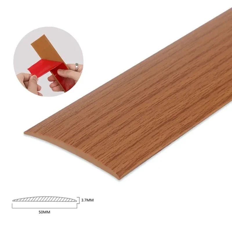 5cm PVC Wood Floor Transition Strip Edge Closing Strip Self-adhesive Seam Strip Flat Buckle Dge Pressing Threshold strip