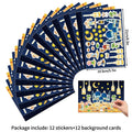 Muslim Eid Ramadan Party Gift Label Ramadan DIY Moon Stickers Eid Al-Fitr Festival Party Hanging Decor