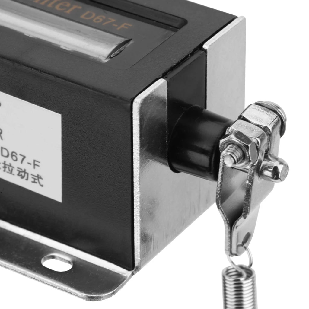 D67F 5 Digit Mechanical Resettable Manual Hand Pull Stroke Tally Counter, Mechanical Click Counter, Battery Included