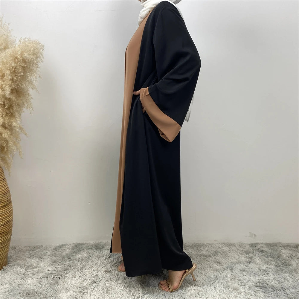 Ramadan Eid Luxury Splicing Two-Piece Style Abaya for Women – Dubai Kaftan Modest Islamic Dress Marocain Femme