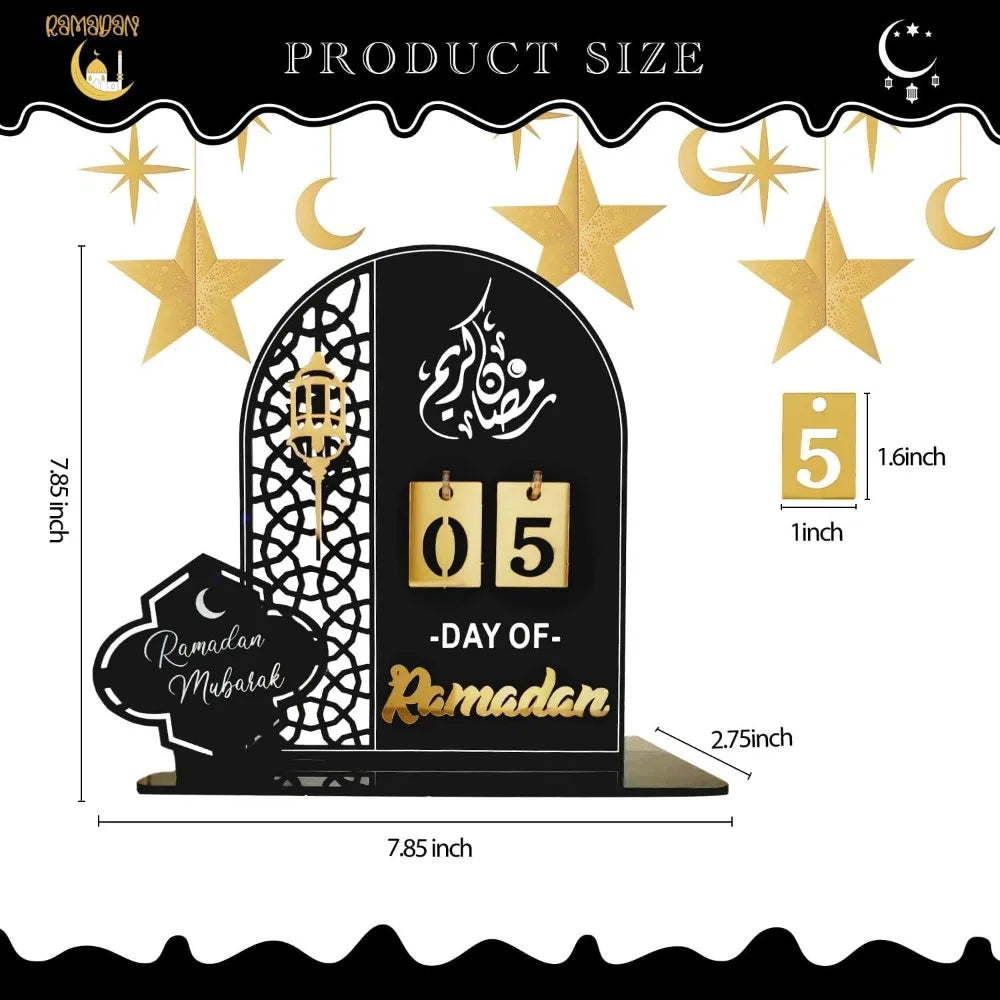 Ramadan Advent Calendar 30 Days Eid Mubarak DIY Countdown Calendars Eid Decorations for Ramadan Parties Islam Muslim Decor