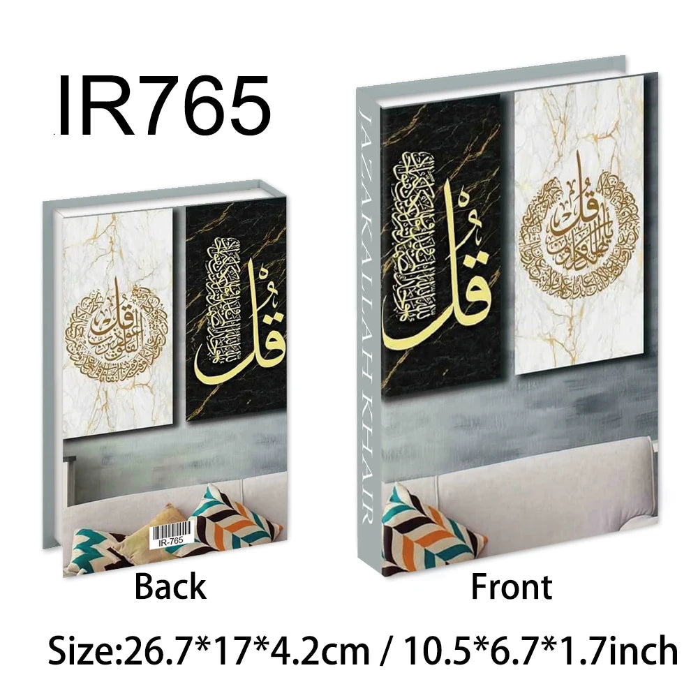 Islamic Luxury Fake Books Decorative Storage Box for Home
