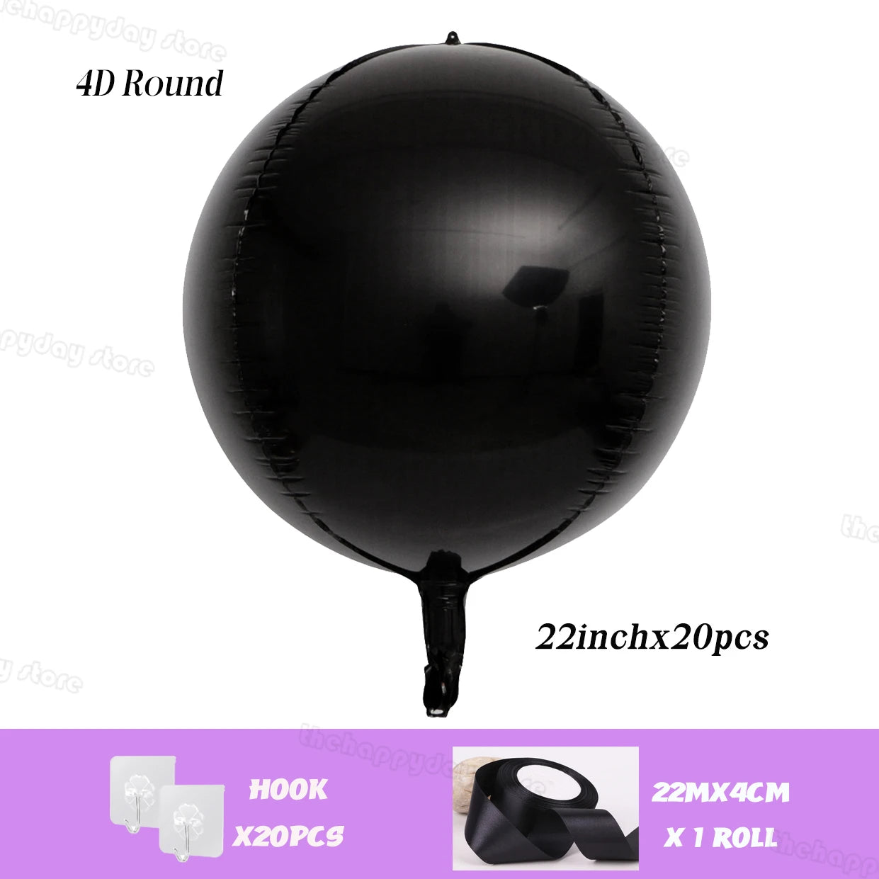 20/10Pcs Hanging 4D Round Foil Balloons 22in Dark Green 4D Round Balloon for Wedding Birthday Xmas Party Helium Air Globos Decor
