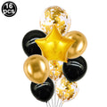 12inch Eid Mubarak Party Decorations Happy Eid al-Fitr Latex Balloons Gold Purple Black Moon Castle Print Confetti Balloons