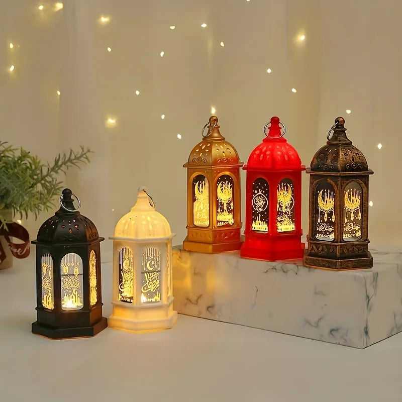 New Led Lantern Retro Ramadan Decor Islam Muslim Party Gifts Eid Mubarak Candles Night Light Eid Colorful Ramadan Ornaments 2024