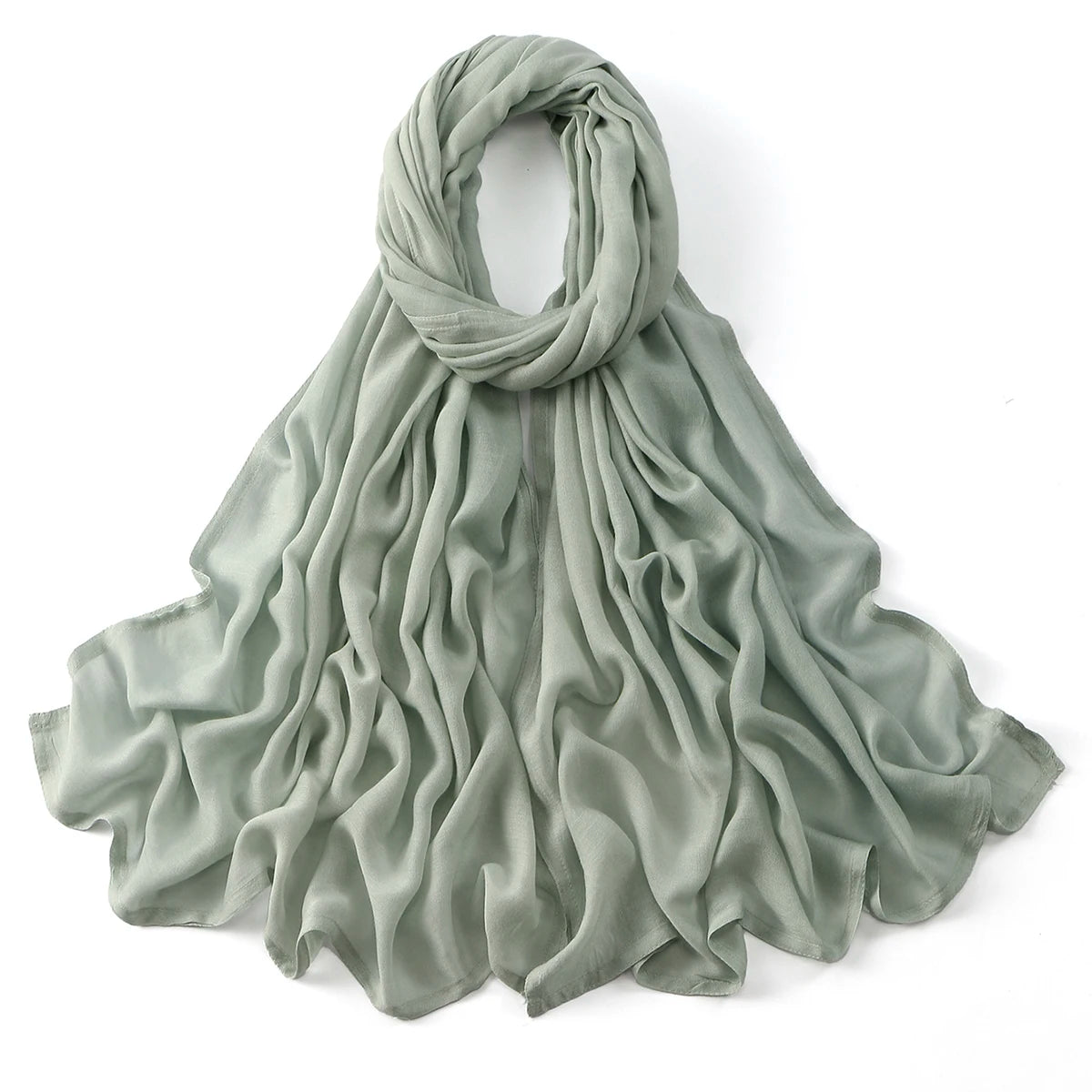 Cotton Rayon Modal Muslim Hijabs For Women Scarf Thin Plain Shawls Femme Musulman Soft Headscarf Islam Turban Headband 185*75CM