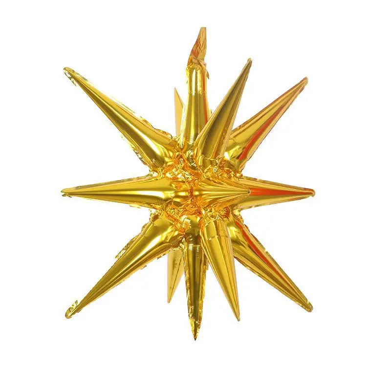 2/5pcs 22inch 4D Conjoined Explosive Star Balloon Birthday Party Wedding Supplies Aluminum Foil Water Droplet Ballon Decoration