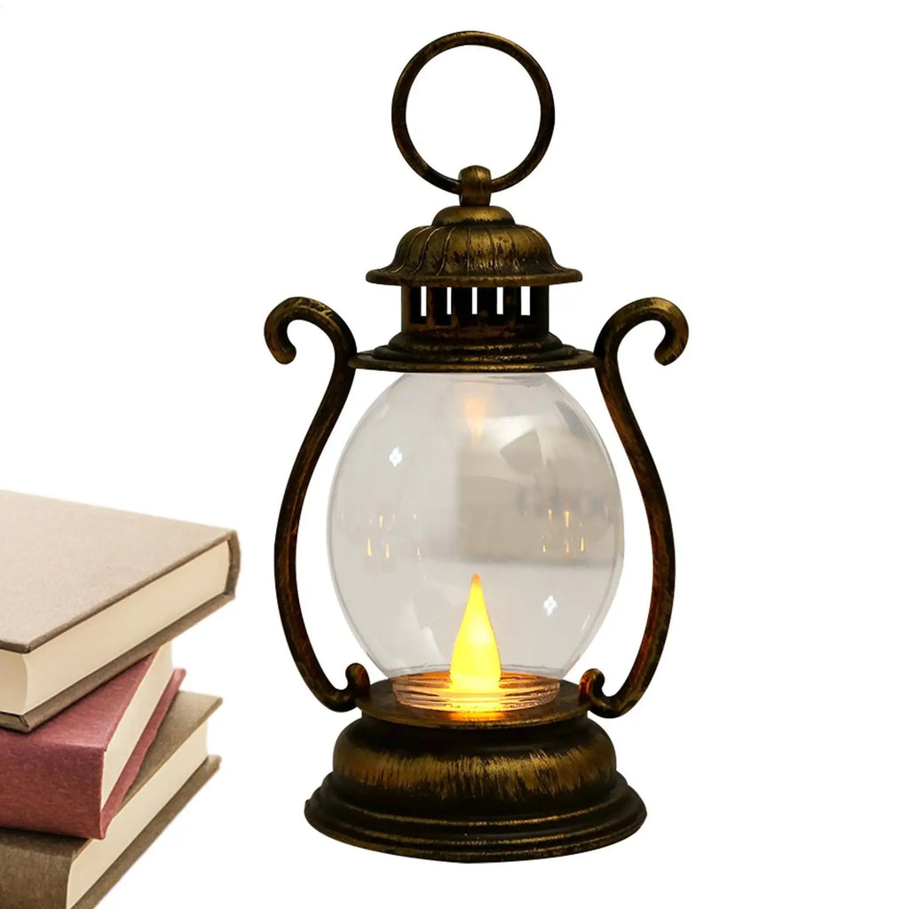 Retro Desk Lamp Battery Powered LED Retro Portable Lantern Home Decor Lights LED Tent Light For Living Room Patio Festival Decor