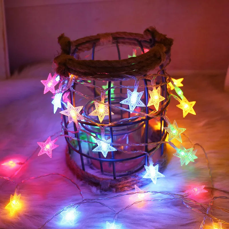 Fairy Garland Lights for Home Wedding Garden Party Decor Eid Festival LED Star String Lights