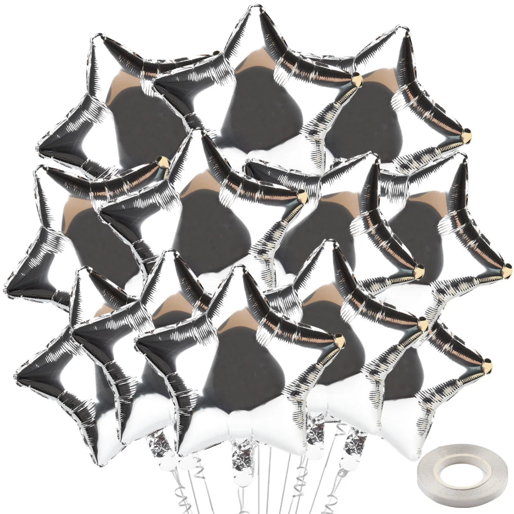 18inch Star Foil Balloon Mixed Rose Gold Helium Pentagram Balloons Wedding Birthday Party Decoration Baby Shower Aluminum Ballon
