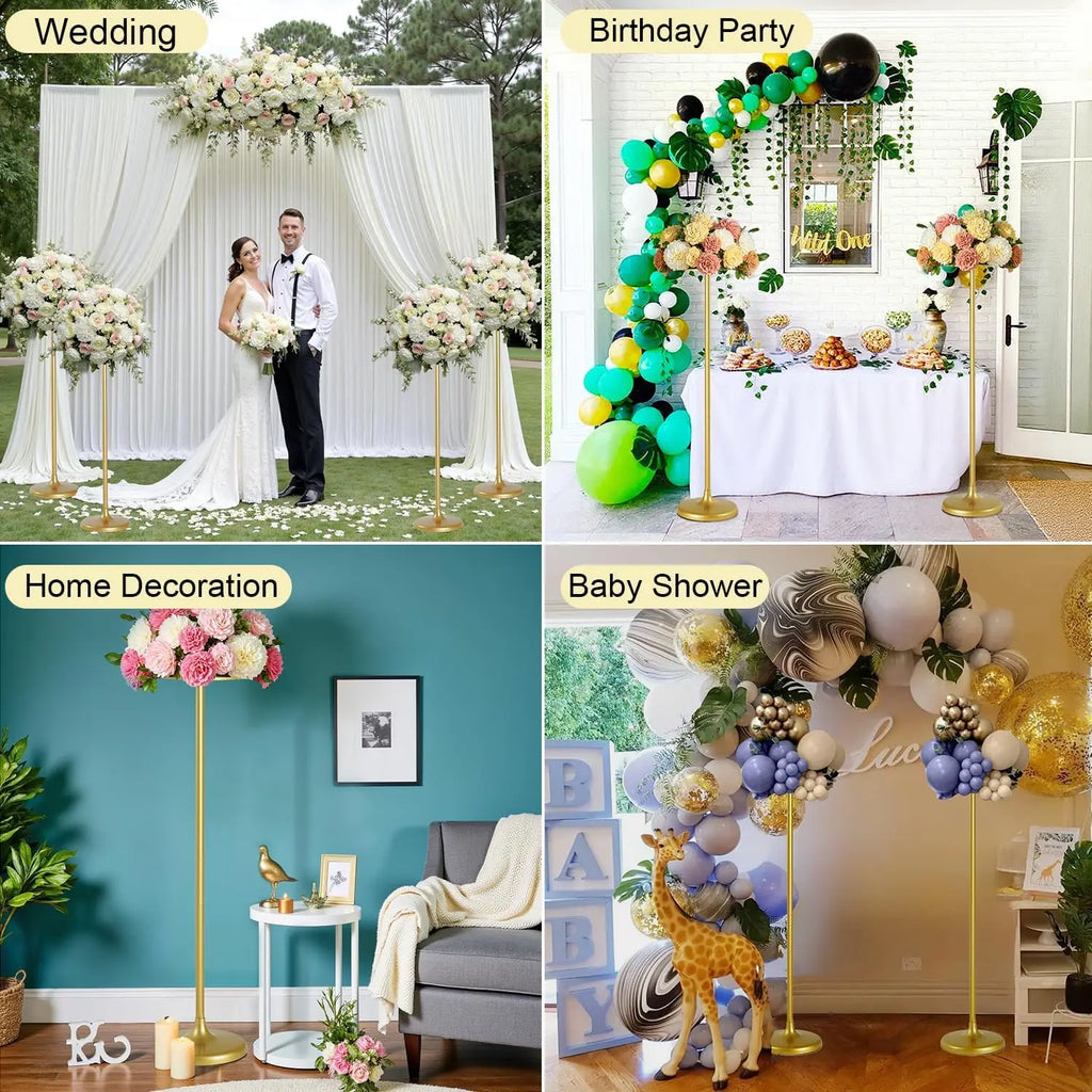 4pcs Tall Wedding Flower Stand 39.4" Wedding Centerpieces for Tables Metal Flower Floor Vase for Party Event Wedding Reception