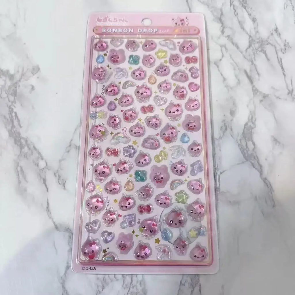 3D Water Droplet Relief Crystal Stickers Shiny Glitter Raindrop Resin Diy Decoration Scrapbooking Phone Case Journal Craft Gifts