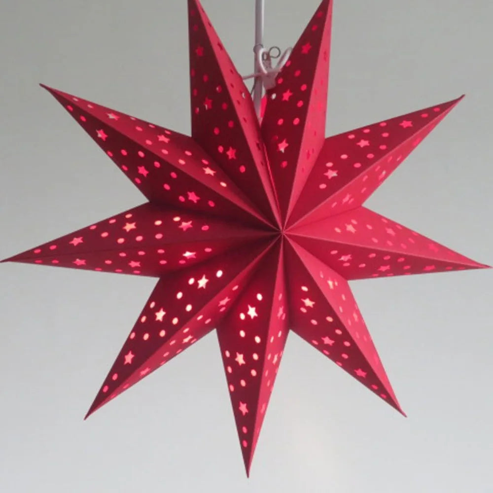 New Hollow Star Hanging Pendants 35/45cm Eid Mubarak Islam Muslim Light Paper Lantern Home Decorations