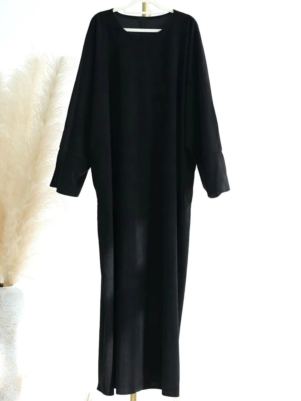 Closed Casual Corduroy Winter Abaya for Muslim Women – Eid 2025 Moroccan Kaftan Caftan Modest Dress