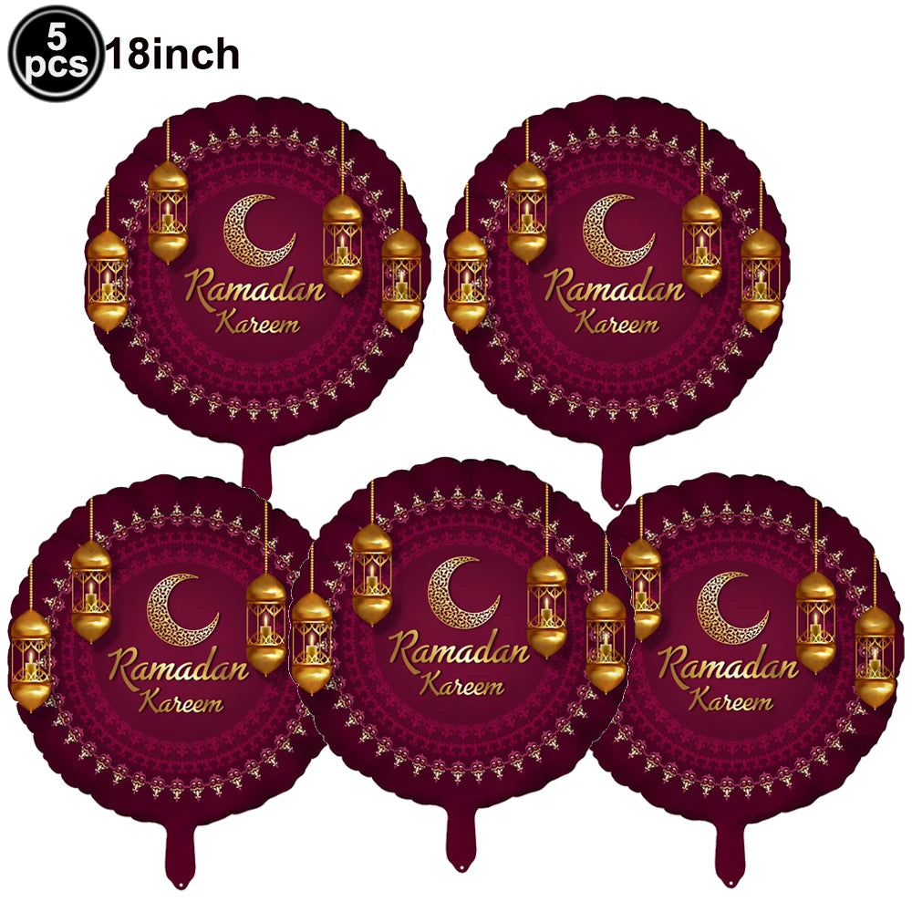 Gold Star Crescent Moon Lantern Ramadan Garland EID Decoration Happy Ramadan Mubarak Party Decor  Islamic Nights Party Supplies