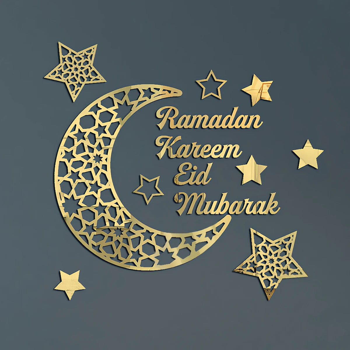 1Set,Ramadan (رمضان) creative Ramadan decorations, freely combinable wall stickers, suitable for Ramadan festival decorations