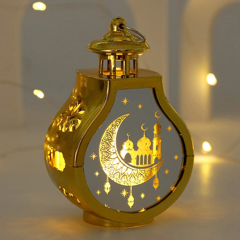 Ramadan Kareem Led Lantern Light Eid Mubarak Ornaments Decoration for Home 2026 Islamic Muslim Party Supplies Eid Al-Fitr Gift