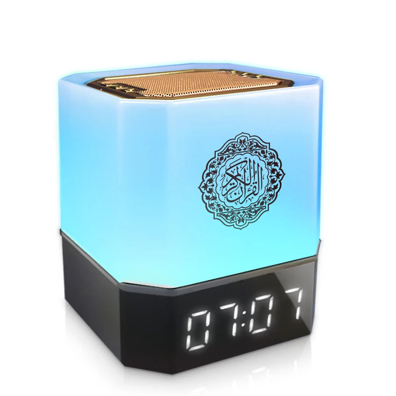 Quran Azan Clock Koran Islamic Muslim Bright Night Light Lamp Holy Bluetooth Speaker Wireless Portable Arab Ramadan Caixa De Som
