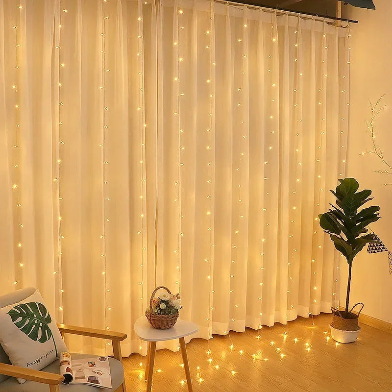 2026 Valentine's Day Fairy Lights 3/4/6m Festoon Eid Mubarak Wedding Window Room Ramadan Decoration LED Curtain Garland USB Plug
