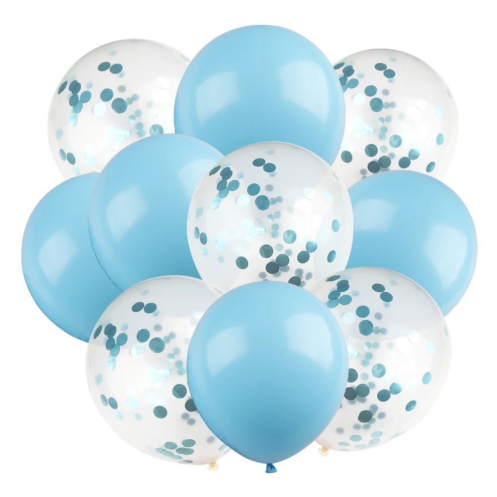Heart Star Balloon Metallic Balloons 14pcs Gold Red Blue Pink Confetti Baloon Set For Happy Birthday Baby Shower Wedding Globos