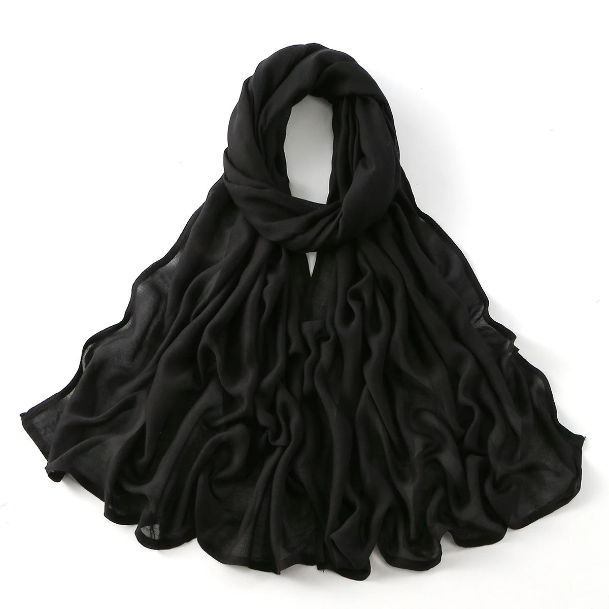 Cotton Rayon Modal Muslim Hijabs For Women Scarf Thin Plain Shawls Femme Musulman Soft Headscarf Islam Turban Headband 185*75CM