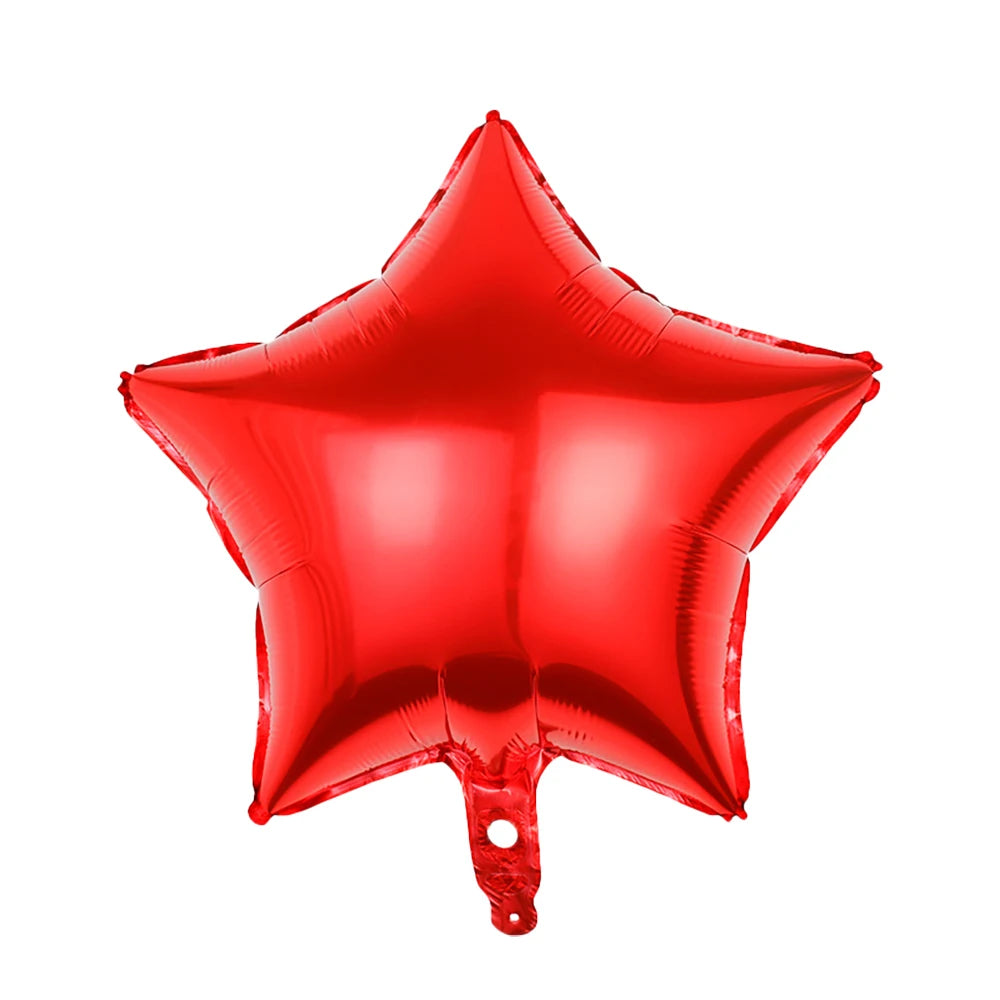 5/10/20Pcs 18inch Gold Black Red Star Balloon Foil Balloon Pentagram Helium Balloon Christams Birthday Party Wedding Decoration