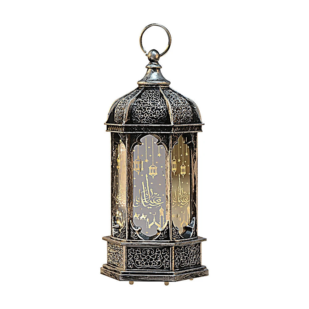 EID Mubarak Lantern LED Light Ornaments Eid Al-Fitr Aid Islamic Muslim Party Decor Supplies Ramadan Kareem Decoration for Home