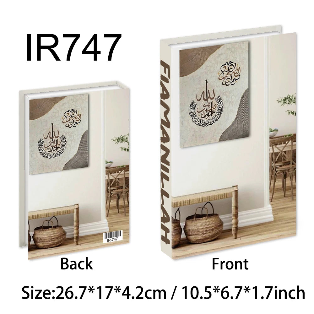 Islamic Luxury Fake Books Decorative Storage Box for Home