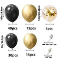 107pcs Black Gold balloon Latex Set Graduation Season Retirement Wedding Birthday Gender Reveal Party Supplies Decoration
