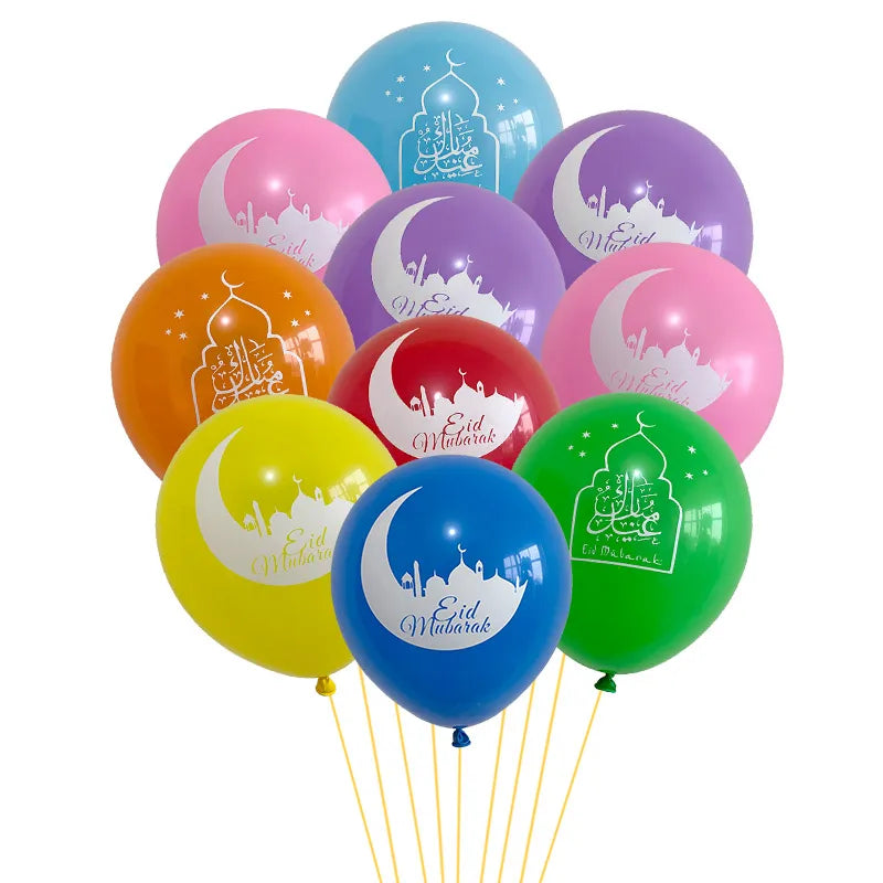 1set Moon Star Balloon Set for Muslim EID Mubarak Festival Home DIY Decoration Ramadan Kareem Kids Birthday Party Ballon Globos